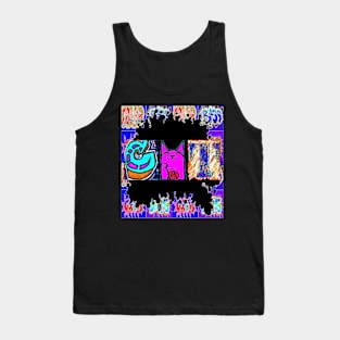 Cat Lucky Street kitty Tank Top